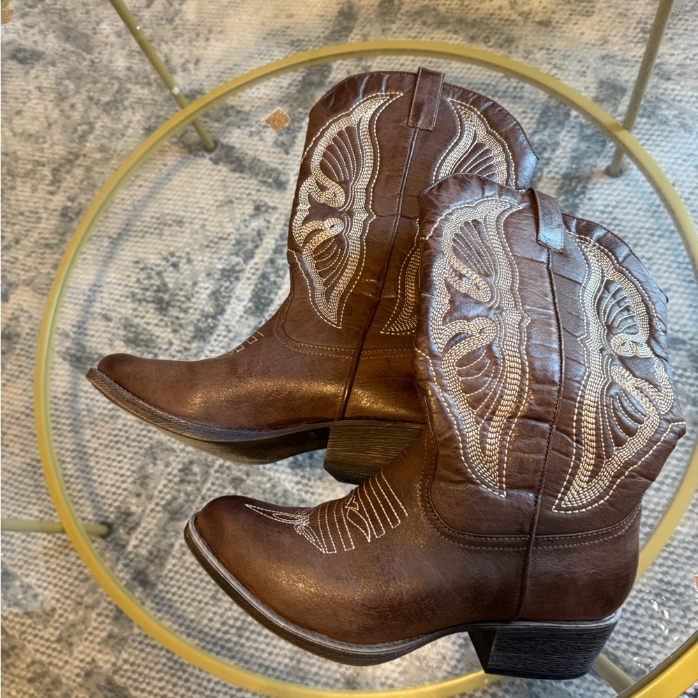 Brown Western Cowgirl Boots